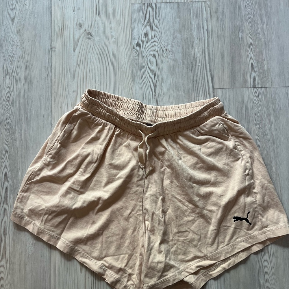 Puma Women's Beige Athletic Shorts